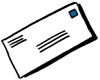 Address envelop with stamp