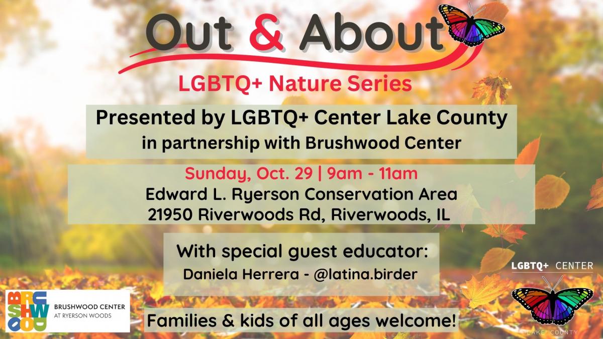 Out & About Fall Colors Hike with LGBTQ Center of Lake County Flyer